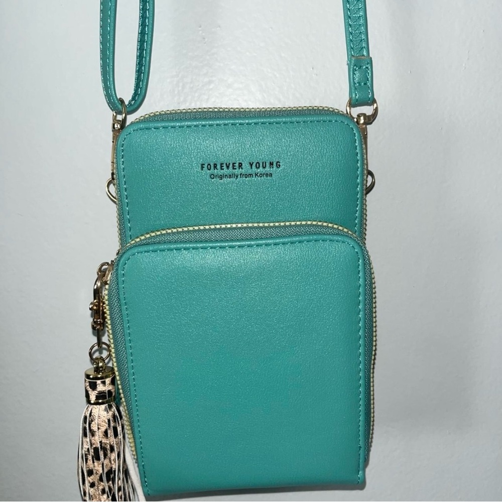 Forever Young Green Crossbody Bag with Gold Hardware